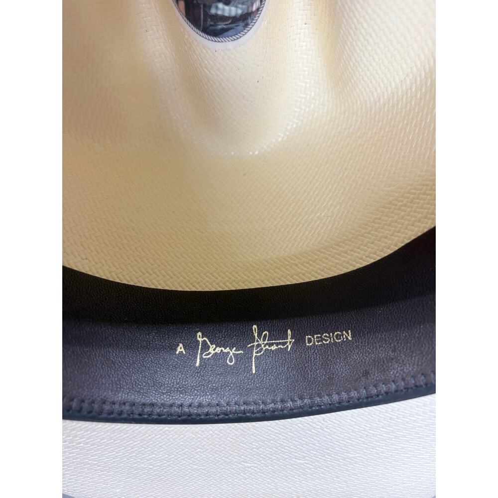 Resistol George Strait 10X Shantung Panama Straw Cowboy Hat 7 1/2 With Box - Picture 10 of 11